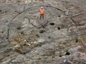 Excavated roundhouse - Parc Bryn Cegin, Llandygai Gywnedd Archaeological Trust.