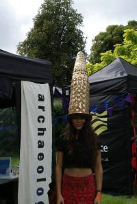 The Berlin gold hat. '22 Carat' Gold (Card), 76 cm high, 22 rows of symbols. Photo H. Steane Price