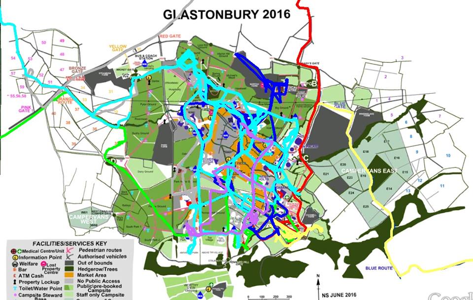 Glasto 2015 mapping